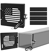 2 Pack Aluminum RV Bumper End Caps with American Flag, Fits Standard 4-Inch Square Camper Bumpers...