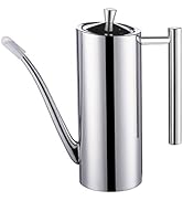Sumerflos Olive Oil Dispenser Bottle Stainless Steel, 700ml/24oz Drip-Free Pouring Oil Pot, Large...