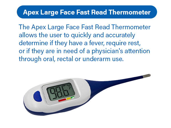 Apex Large Face Fast Read Thermometer