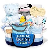 iAOVUEBY Baby Gift Set for Newborn, New Baby Boy Gift Basket, Newborn Essentials Hat Onesie Bear ...