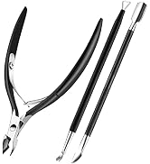 Cuticle Trimmer Cuticle Remover with Cuticle Pusher, XUNXMAS Professional Stainless Steel Durable...