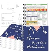 gisgfim 10Pads Nurse Report Sheet Notebooks Nurse Brain 5.5x5.5 In Pocket Nurse Essential Report ...