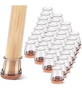 NETRIDDLE 32 PCS Chair Leg Floor Protectors for Hardwood Floors, Furniture Feet Silicone Covers &...