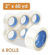 6 Rolls of 2" x 60 yd Clear Tape