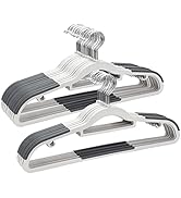 ELONG HOME Plastic Hangers 30 Pack, Non Slip Slim Clothes Hangers, Heavy Duty Thin Plastic Hanger...