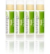 Kosmatology Organic Spearmint Lip Balm - Fresh 4 Pack | Beeswax Free | Vegan | 100% Natural Moist...