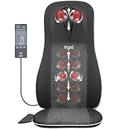 Mynt Shiatsu Neck and Back Massager with Heat, 3D Kneading Full Back Massager for Pain Relief Dee...