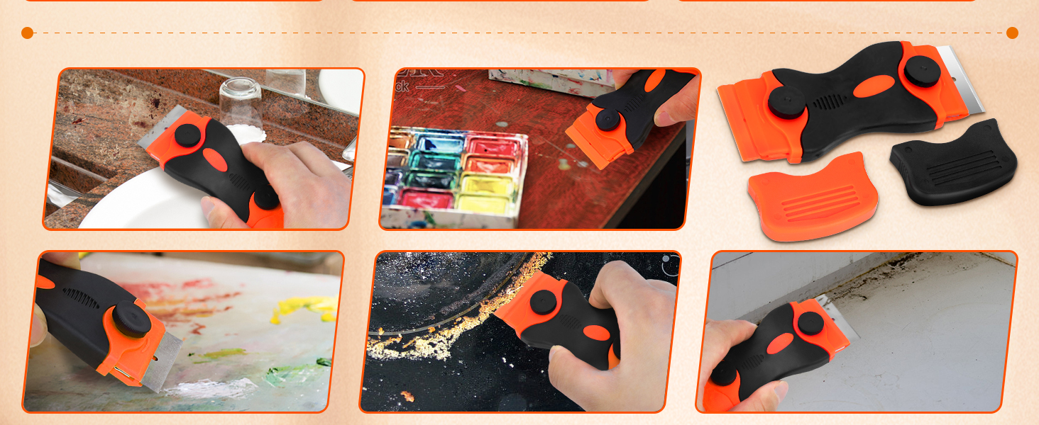 Multi-purpose Double-ended razor blade scraper