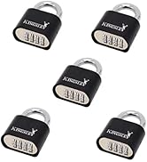 5 Pack of Locks Kingsley Locks 22L Set-You-Own Combination Padlock, Die-Cast (5 Pack of Locks)