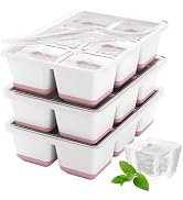 Optish Large Ice Cube Molds, 3 Pack Ice Cube Tray, 1.8 Inch Silicone Ice Trays for Freezer with L...