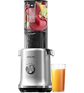Whole Fruits Cold Press Juicer Machines, 4.3-inch (110mm) Powerful Wide Mouth Slow Masticating Ju...