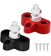 Aienxn 200A 12V Bus Bar Marine 5/16" (M8) Single Stud Power Distribution Block Insulated Battery ...