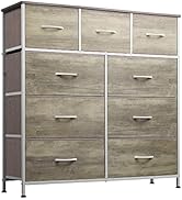 WLIVE Dresser with 9 Drawers, Fabric Storage Tower for Kids Bedroom, Entryway, Closets, Nursery C...