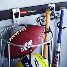 rubbermaid garage storage rails accessories