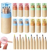 KBTYUDD 12 Pack Mini Drawing Colored Pencils with Sharpener Mini Drawing Pencils Set for Kids Sho...