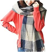 Loritta Womens Scarf Fashion Long Plaid Shawls Wraps Big Grid Winter Warm Lattice Large Scarves G...