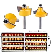 Taiidaues 100 Pcs Router Bits 1/4" Shank, Router Bit Set Tungsten Carbide Router Bits Kit-Carbon ...