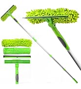 DSV Standard Professional Window Squeegee for Window Cleaning, 2 in 1 Rotatable Window Cleaning S...