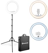 Lume Cube LED Ring Light for Videos, Selfies, Live Streaming |18” Circle Light with Stand, Phone ...