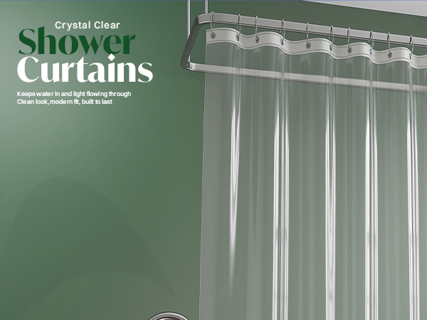 Shower Curtains Clear Transparent Tub Bathroom Bath