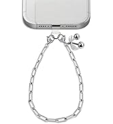 NUBYYA Lostars Metal Phone Chain Wrist Strap & Phone Charm for iPhone – Detachable Hands-Free Lan...
