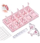 MelodySusie Nail Stand for Press Ons, Non-Magnetic Base for Practice Painting Display with Brush ...