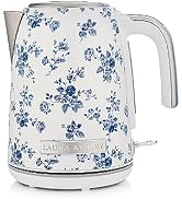 Laura Ashley Electric Kettles for Boiling Water, 1.7L Electric Tea Kettle | China Rose Floral Pri...