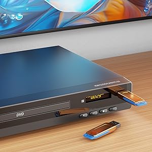 Nodrax FlexaPlay DVD Player with USB Ports Plays MP3, WMA audio and JPEG Photo Files