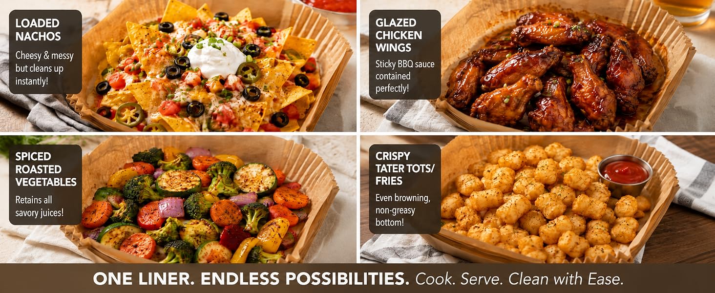 Fits Air Fryers, Ovens, Steamers, and Microwaves