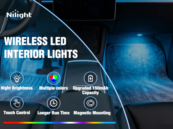 Nilight Wireless Magnetic RGB LED Interior Lights