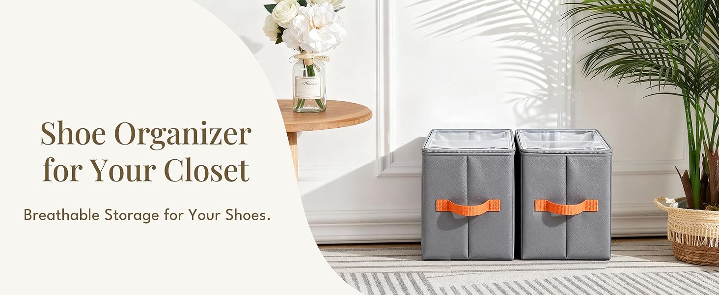 Dustproof and odor-absorbing shoe storage box with clear top