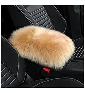 Wevdn Car Center Console Cover Pad, Fluffy Middle Console Pad Armrest Seat Box Cover, Universal F...