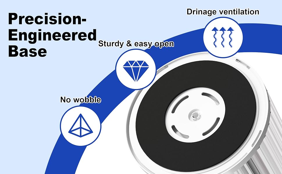 precision-engineered base for drainage and antislip