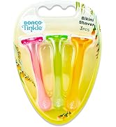 Tinkle Bikini Trimmer 1 Pack | 3 Shavers | Disposable Razor with Moisture Strip for Shaving Sensi...