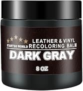 STARTSO WORLD Leather Recoloring Balm, Dark Gray Leather Repair Kit for Furniture, Leather Dye, L...
