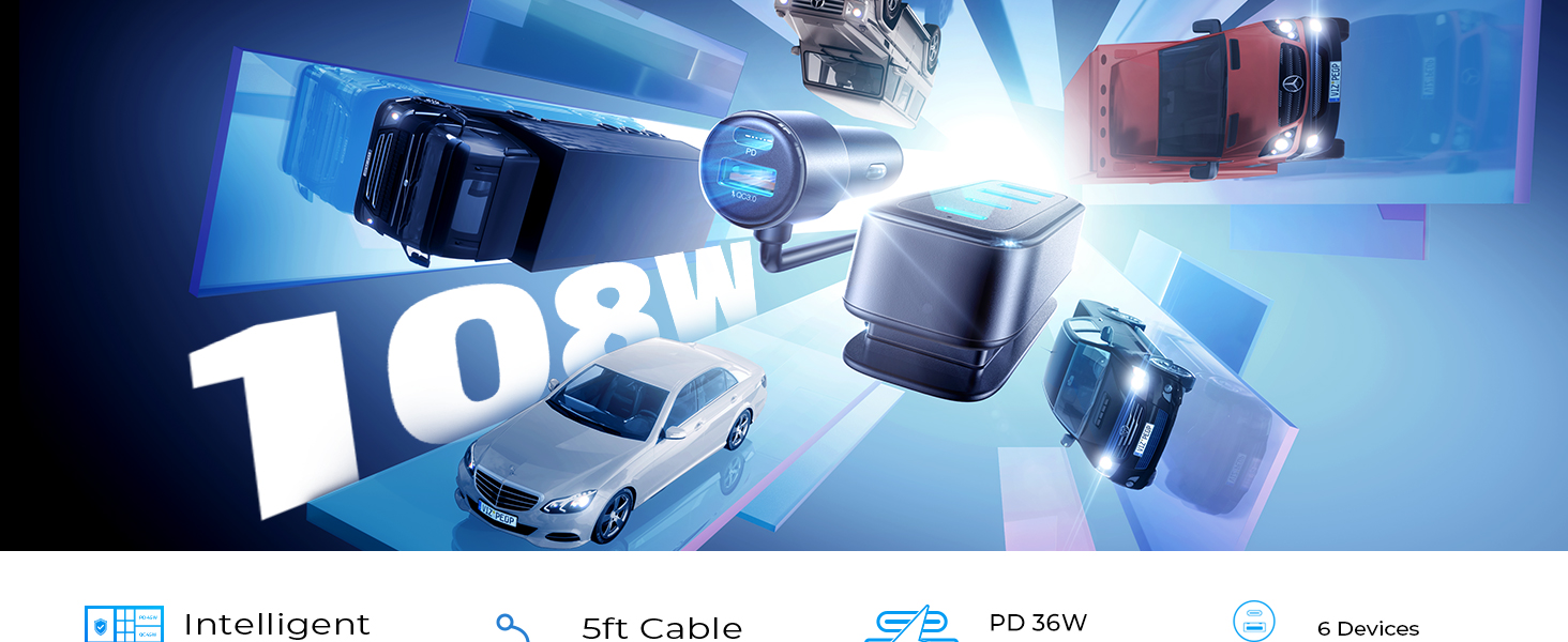 Car USB Charger Multi Port