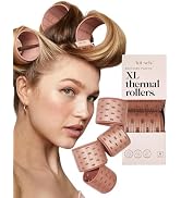 Kitsch XL Ceramic Thermal Rollers - Self Grip Hair Rollers for Blowout Look Long Hair, Medium & S...