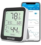 Govee Hygrometer Thermometer H5075, Bluetooth Indoor Room Temperature Monitor Greenhouse Thermome...