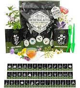 Tactiko Survival 40 Medicinal & Tea Herb Seeds Variety Pack, Indoor & Outdoor Herbal Garden Kit, ...