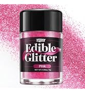 Pink Edible Glitter 5g, Food Grade Luster Dust for Drinks & Cakes, Edible Shimmer Powder for Baki...