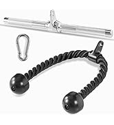 Yes4All Cable Machine Attachment, Tricep Straight Bar, V Bar, LAT Pulldown Attachments/Accessorie...