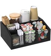 NOVIMANGO Coffee Station Organizer, Coffee Bar Organizer for Countertop, Coffee and Tea Condiment...