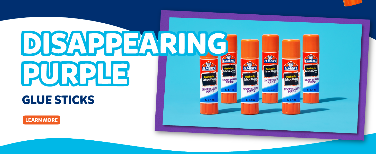 disappearing purple glue sticks clear stick poster scrapbook vision board collage school supplies