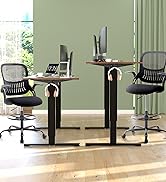 DUMOS Drafting Chair for Standing Desk, Counter Height Adjustable, Flip-up Arms, Ergonomic Mid Ba...