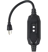EP GFCI Replacement Plug - 15A 3-Prong Non-Grounded, Auto-Monitoring & Manual Reset, UL Listed fo...