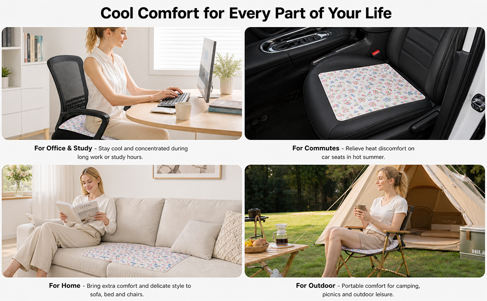 3040 Cute Floral Cooling Gel Pad
