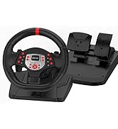 DOYO PS4 Steering Wheel and pedals and shifter, volante para PC, 180°gaming racing wheels Dual-Mo...
