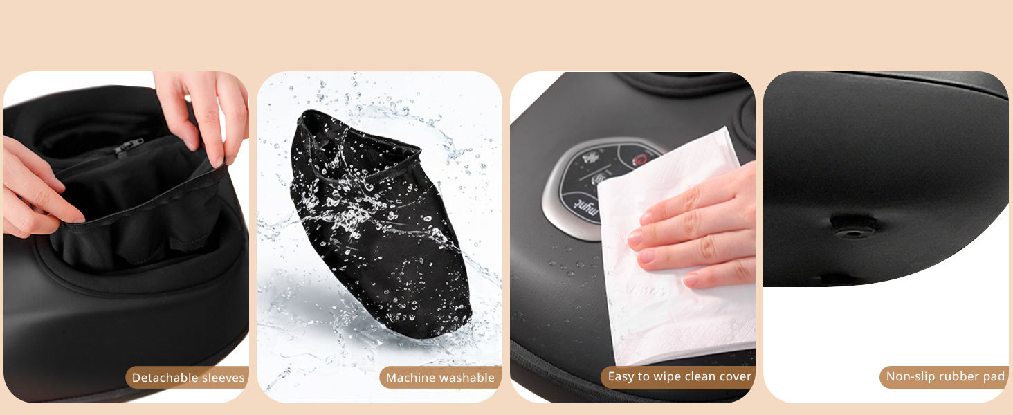 foot massager with detachable sleeves