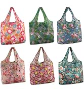 SZUAH Reusable Grocery Bags Foldable 6 Pack -50lbs Heavy Duty Foldable Reusable Shopping Bag, Lar...