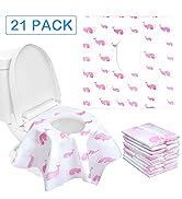 21 Extra Large Disposable Toilet Seat Covers - Pink